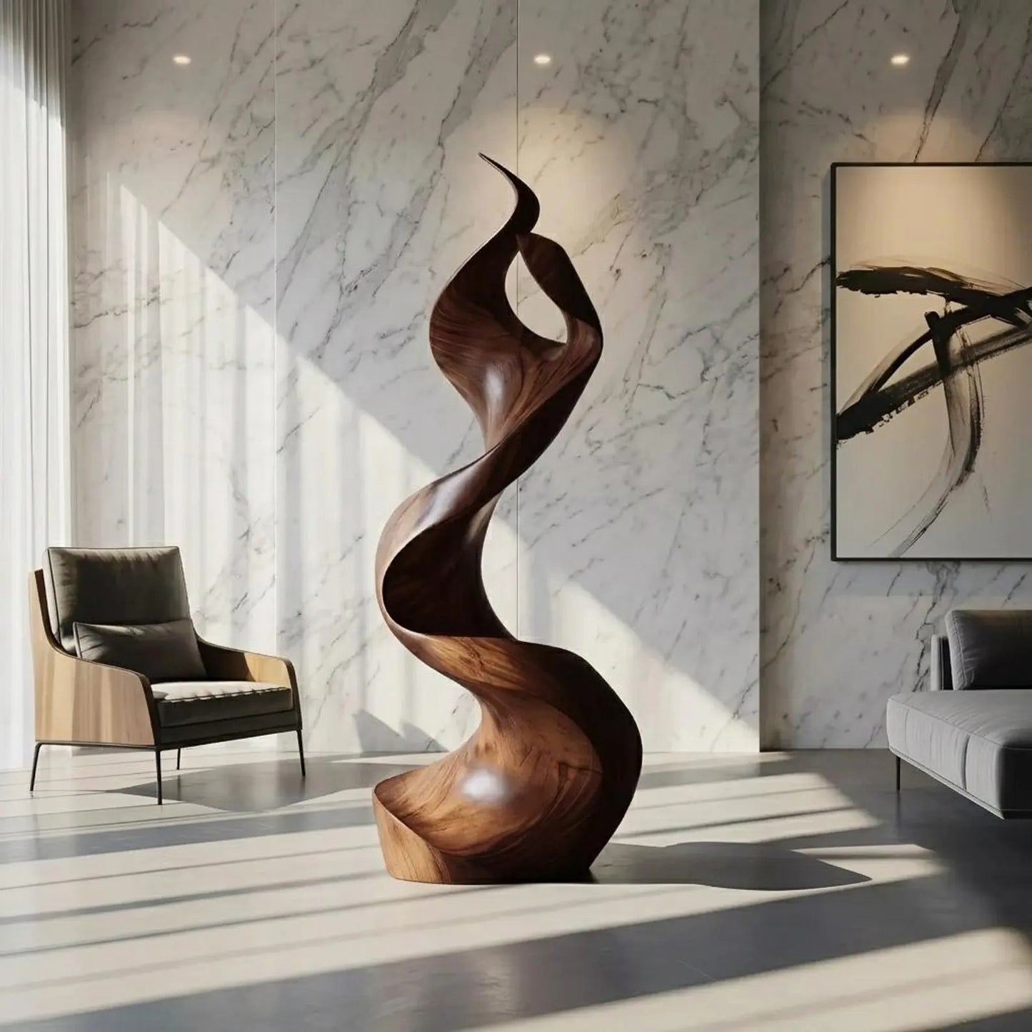 Rustic Wooden Sculpture Large Gift