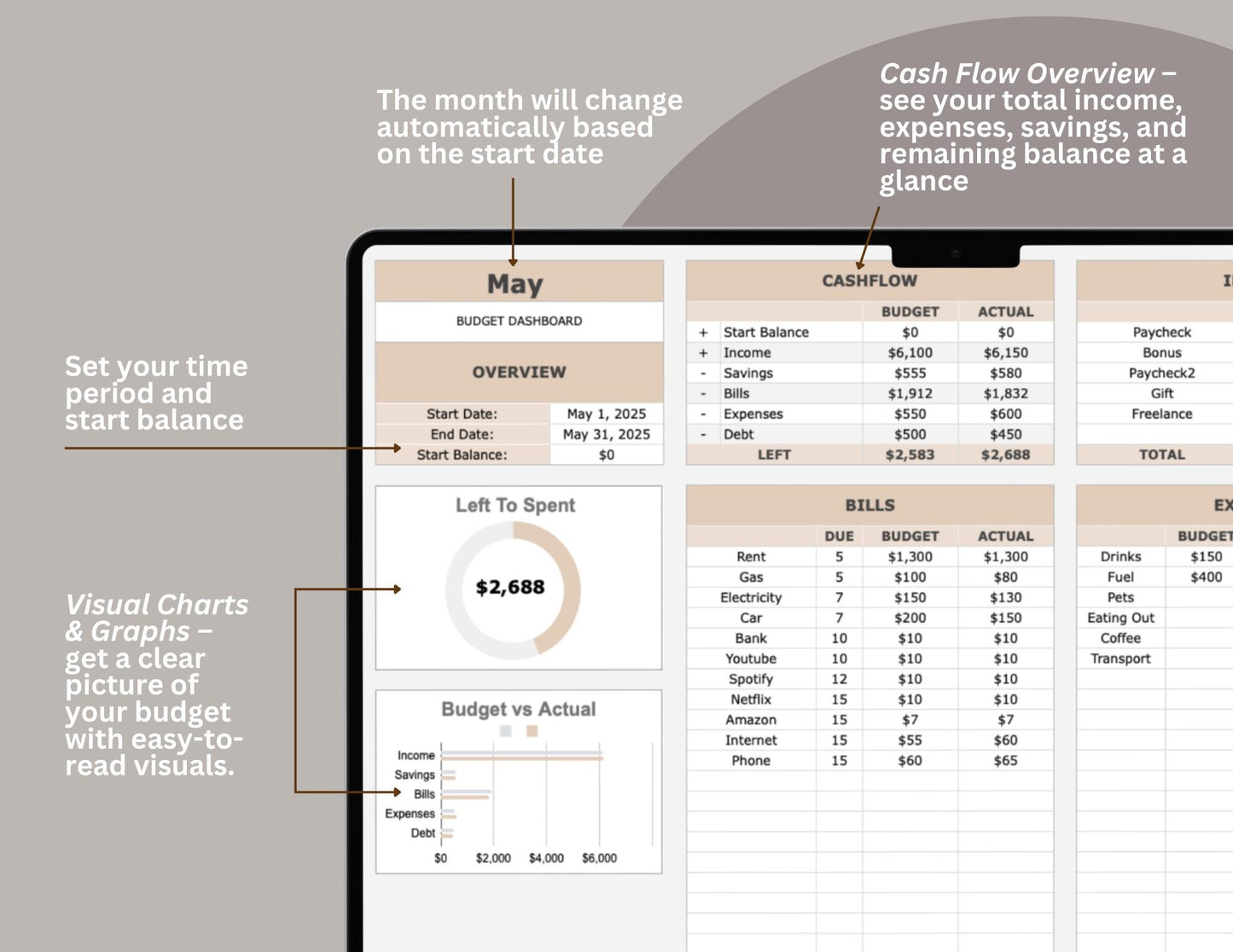 Google Sheets Budget Planner