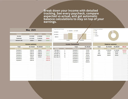 Monthly Income Tracker