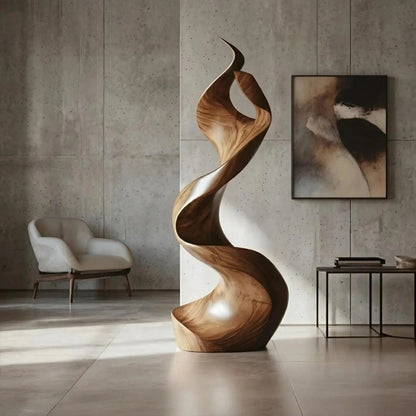 Rustic Wooden Sculpture Large Gift