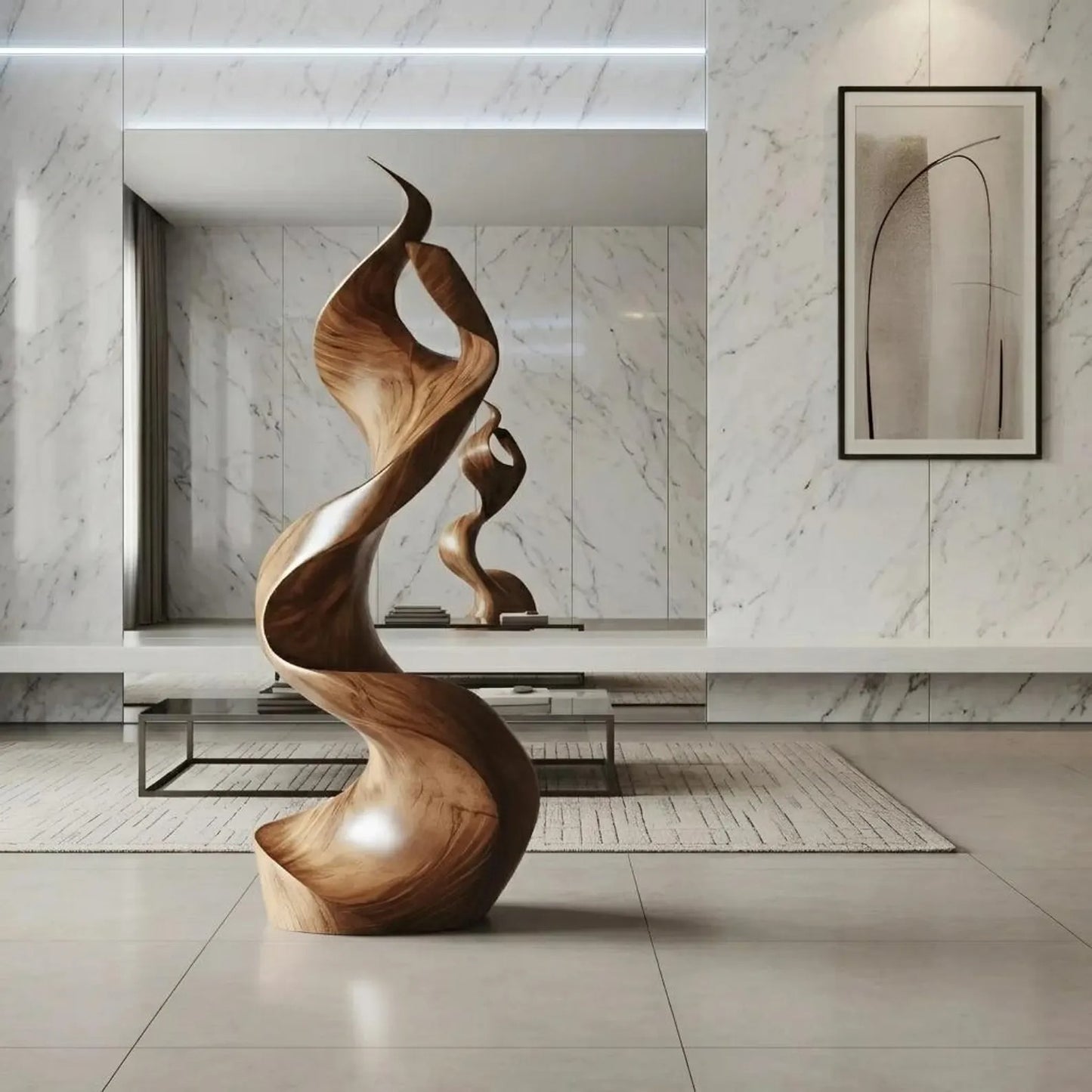 Rustic Wooden Sculpture Large Gift