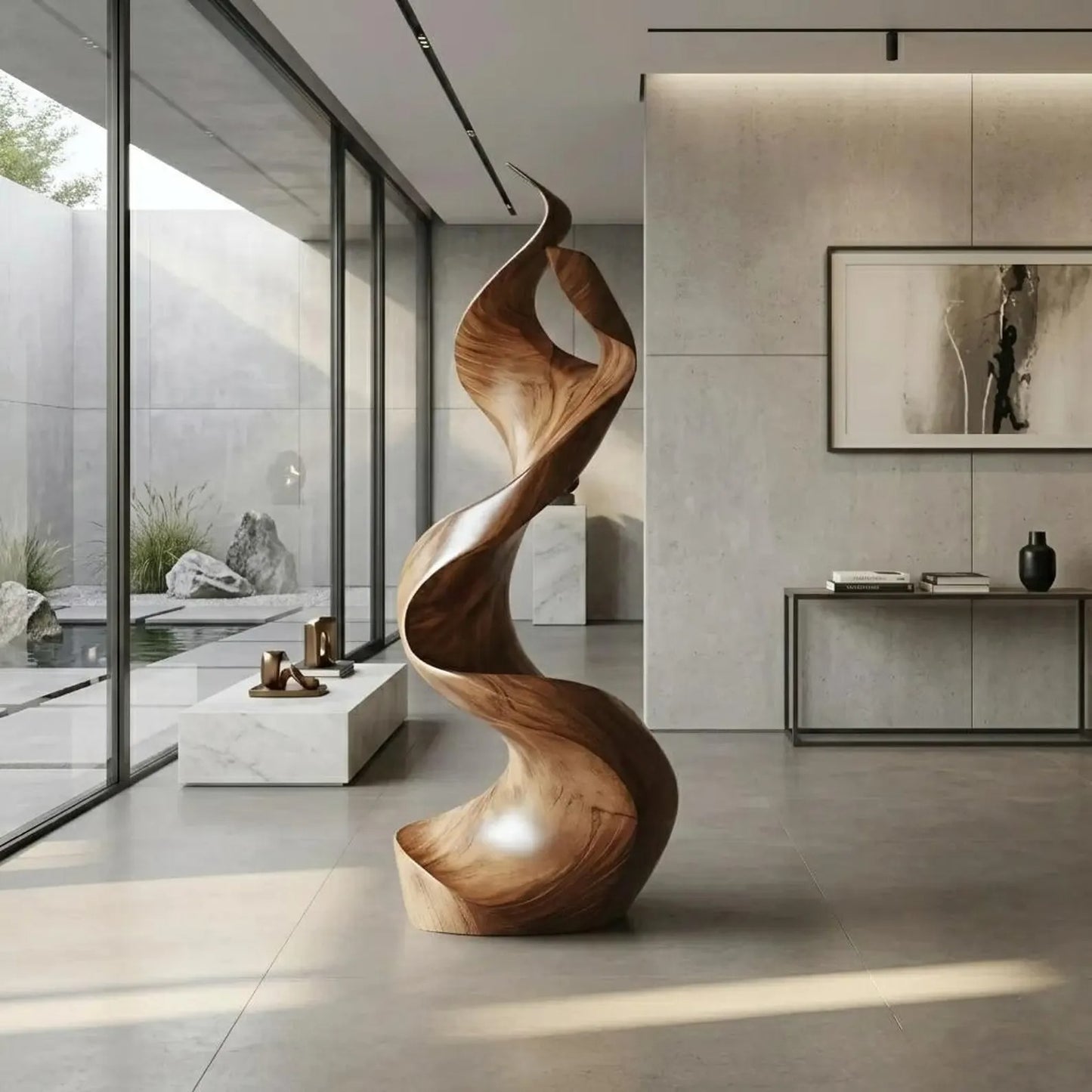 Rustic Wooden Sculpture Large Gift