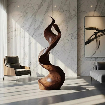 Rustic Wooden Sculpture Large Gift